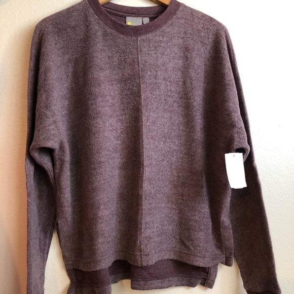 ZELLA Cozy Fleece High/low Sweatshirt In Purple - Picture 3 of 14